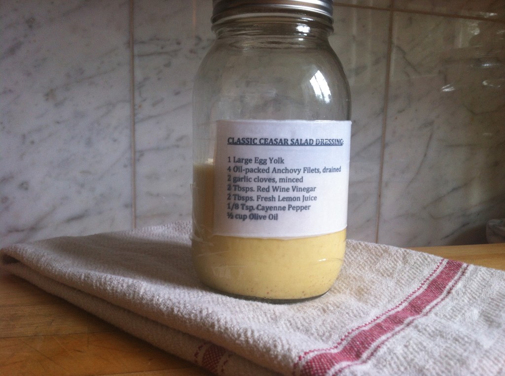 Caesar Dressing in Jar