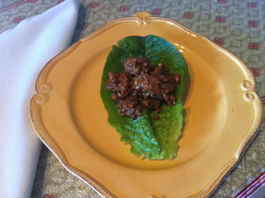 Asian Stir Fry in Lettuce Cup