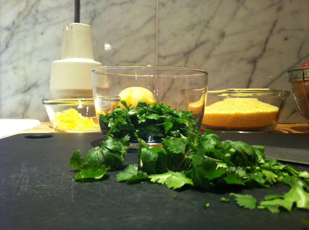 Cilantro Chopped with Lemon Zest