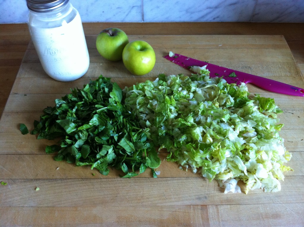 Lettuces Chopped with Dressing