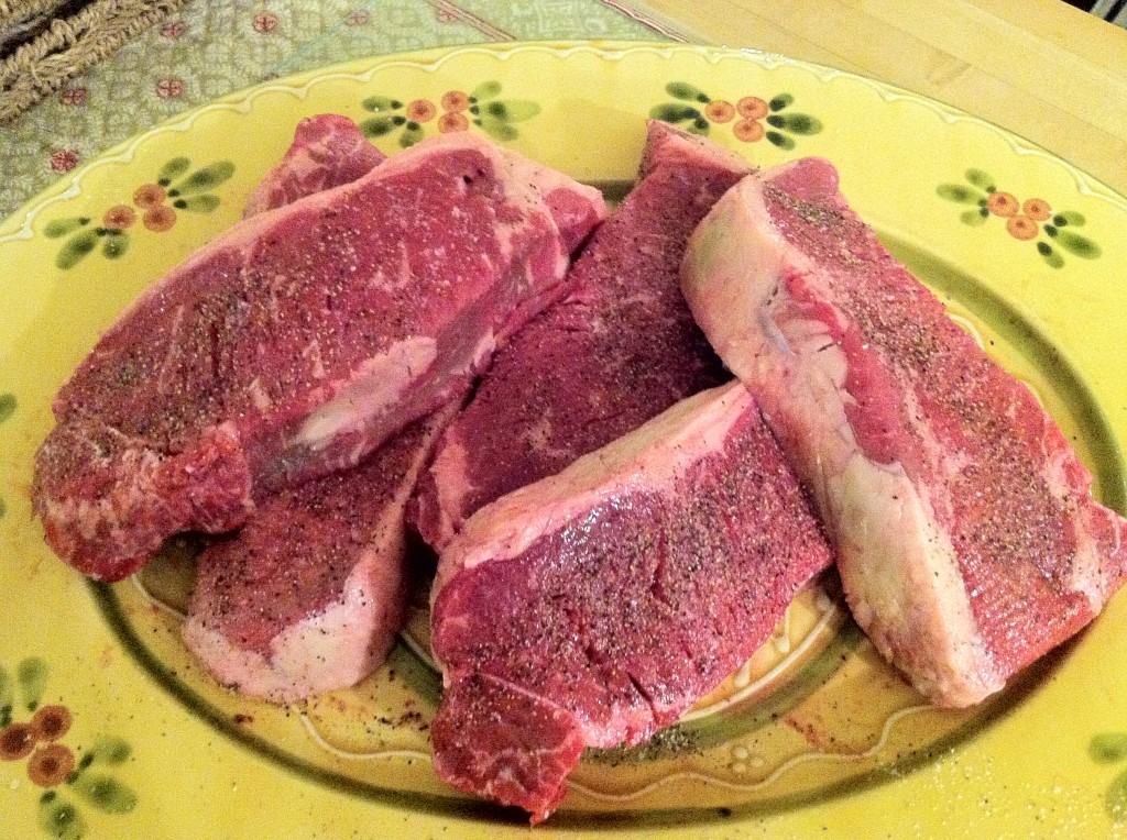 Steaks Raw with S&P