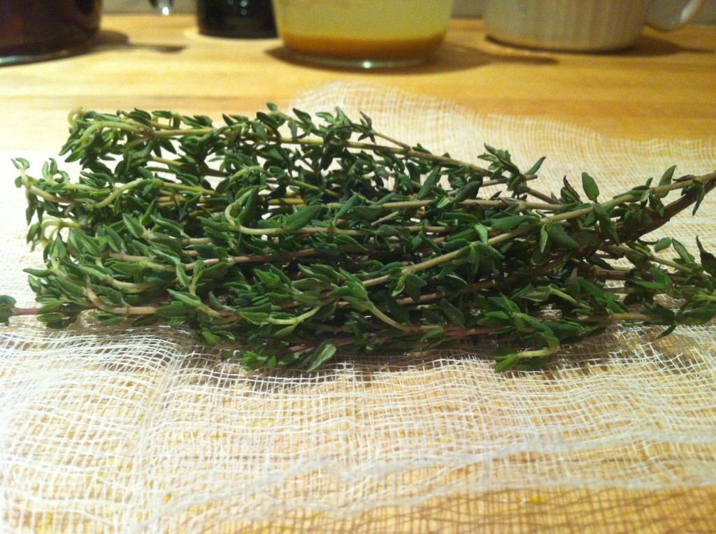 Thyme Fresh on Cheesecloth