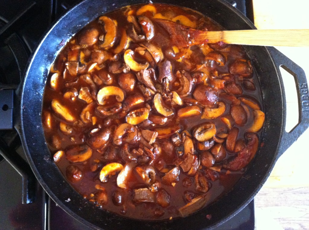 Mushroom Saute with Sauce