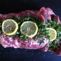 Pork Roast Topped with Lemons