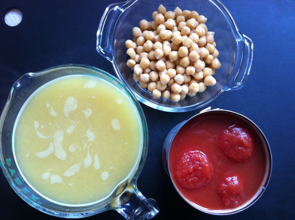 Stock Chickpeas Tomatoes