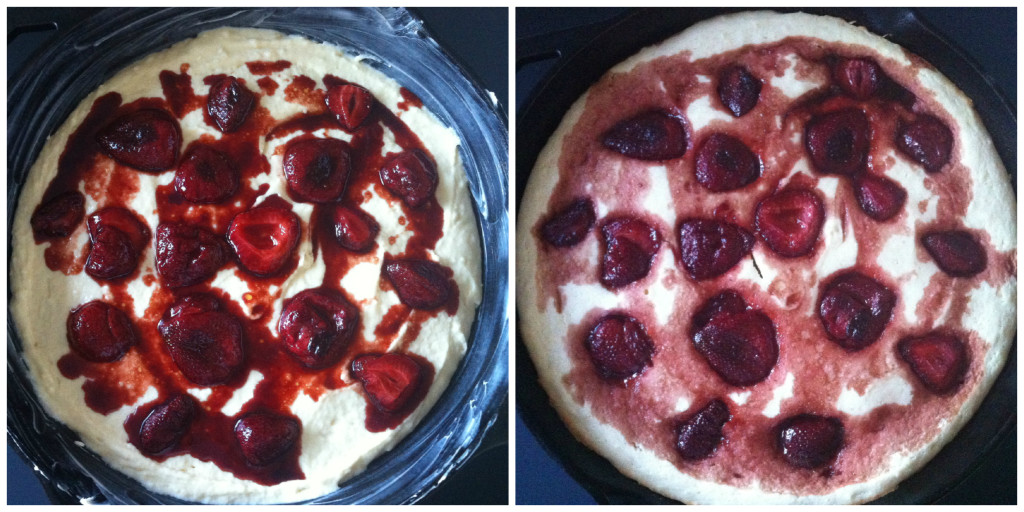 Strawberry Skillet Cake Collage