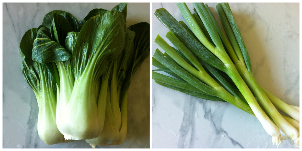 Bok Choy Scallion Collage
