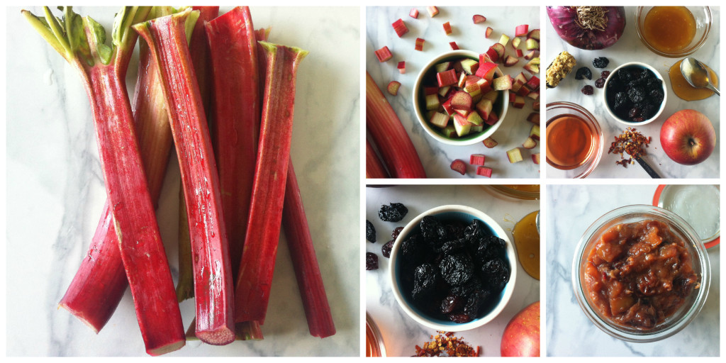 Rhubarb Chutney Collage