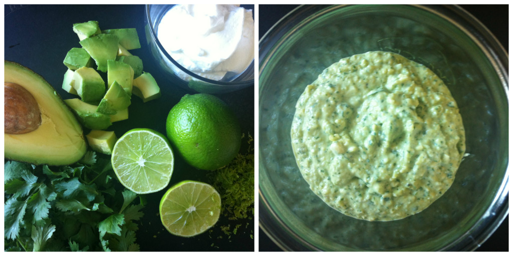 Cilantro Avocado Cream Collage