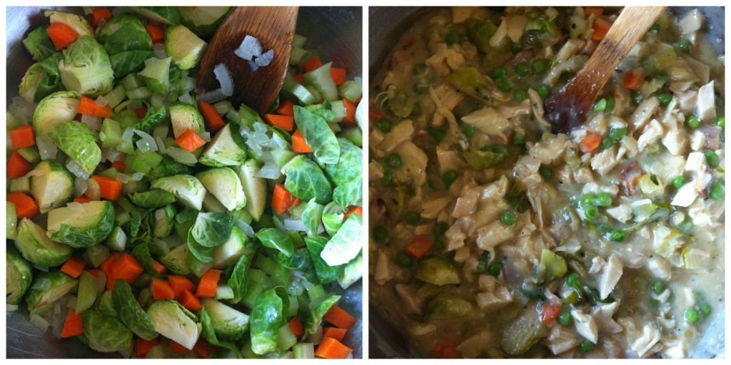 Pot Pie Filling Collage