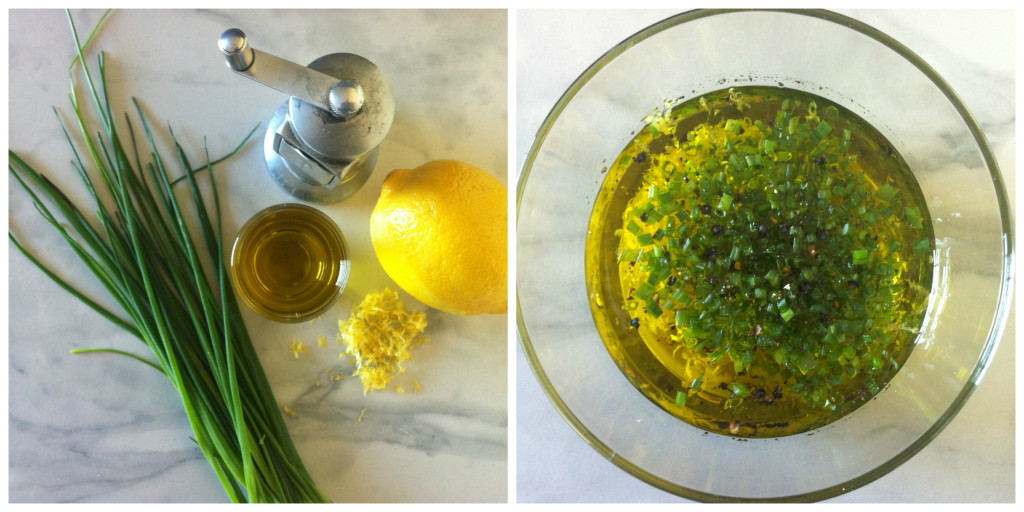 Chive Oil Collage