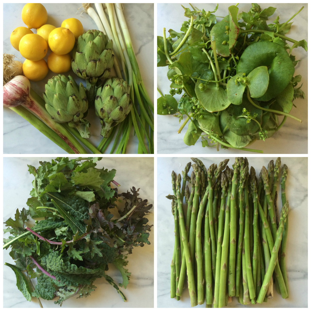 Spring Veggies Collage