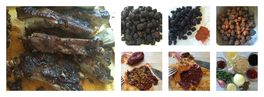 Blackberry BBQ Sauce Collage