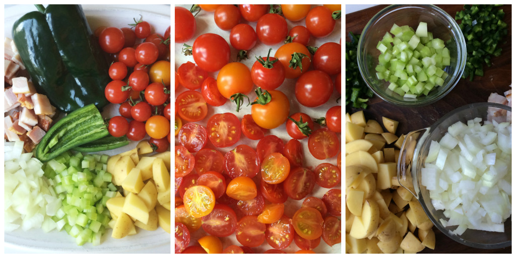 Chopped Vegetables Collage